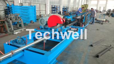 China Step Beam Rack Roll Forming Machine With Welding Line , Servo Flying Saw Cutting Device for sale