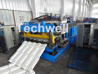 China 7.5KW Metal Tile Roll Forming Machine For Color Steel / Galvanized Coil for sale
