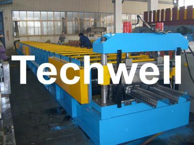 China PLC Controlling System 0.8 - 1.2 mm 4KW Floor Deck Roll Forming Machine for sale
