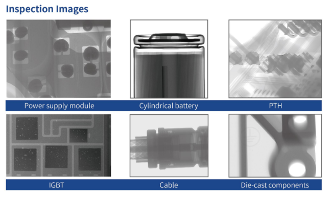 Unicomp AX9180 X-Ray Machine test image showing electronic component inspection capabilities
