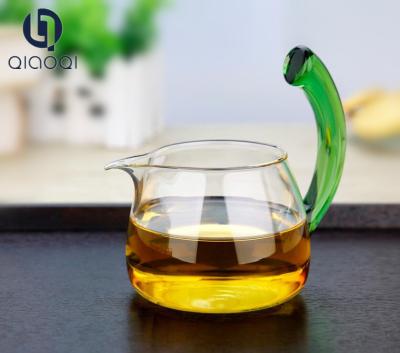 China New Wholesale Logo Printed 400ml glass justice tea cup for sale