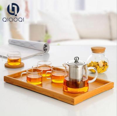 China The Most Popular Cheap Price small glass teapot with warm set for sale