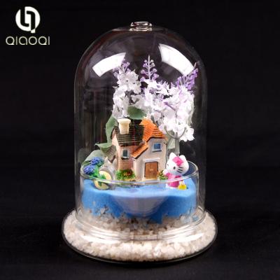 China Hot Sell Most Popular small glass dome with colorful base for sale