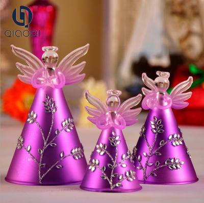 China Christmas Handmade Glass Purple Blessing Angel for sale