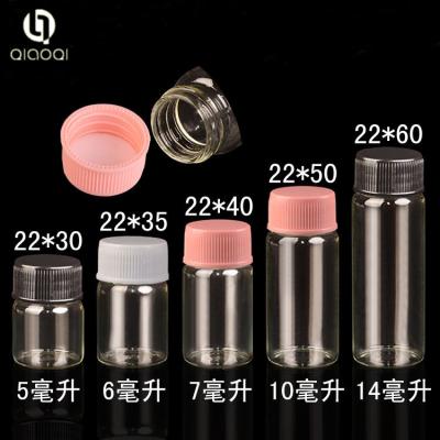 China test tube glass bottle with screw plastic cap for sale