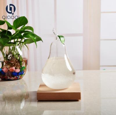 China New Design Pear Shape Glass Weather Predictable Forecast Storm Glass For Promotional for sale