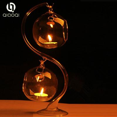 China European style romantic glass candle holder manufacturer for sale