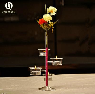 China New Arrival lamp blown glass candle holder for sale