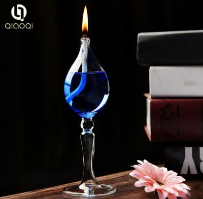China decorative hand blown mini glass oil lamps wholesales for sale