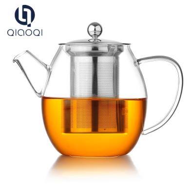 China Eco Friendly 1200ml large glass tea pot for sale for sale