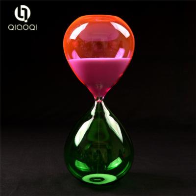 China Custom Gifts Glass Blowing Large Hourglass Sand Timer 5 minute for sale
