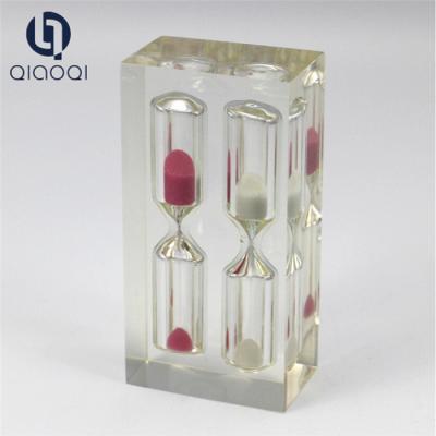 China Souvenir Gifts Decorative Resin 2 in 1 Sand Clock for Sale for sale