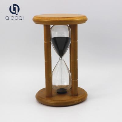 China Small 30 Mins Desktop Wood Sandglass Timer for sale