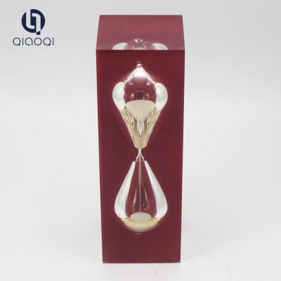 China Elegant Clear and Colored Resin Custom Hourglass Timer for sale