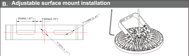 AC90V~305V 200 Watt Led High Bay Light 140LPW Meanwell Optic Lens 60°/90°/120° Optional