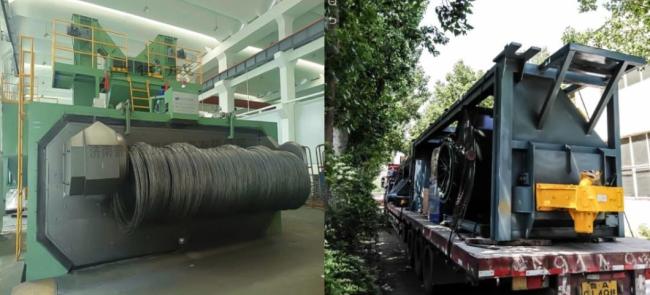 Wire Rod Coil Shot Blasting Machine with Descaling Rust of Rod Coil