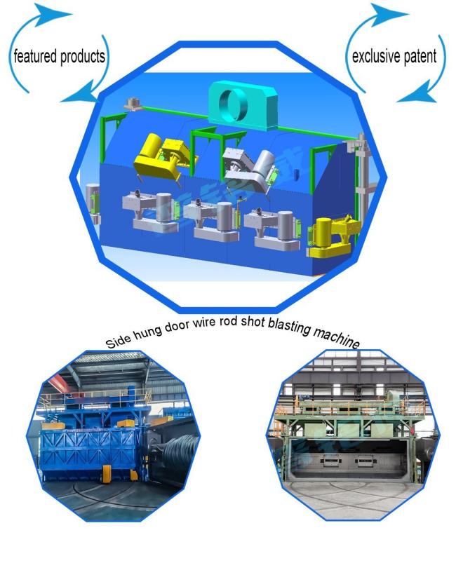 Green Wire Rod Shot Blasting Machine Used on Stainless Steel Wire Products
