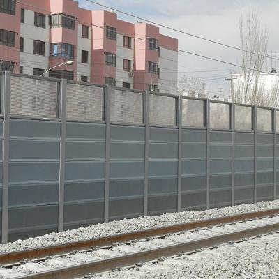 China Curved Shape Acoustic Sound Noise Barrier Fence Transparent Soundproof en venta