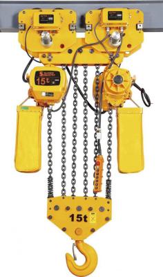 China Yellow Color Motorised Chain Hoist 2T 3T 5T Lifting Usage Pendant Control for sale