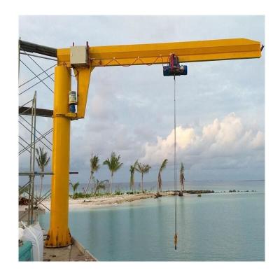 China 3-10 Ton Pillar Mounted Jib Crane Working Class A3 With Chain Hoist for sale