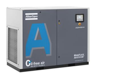 China 30kw Oil Free Atlas Screw Air Compressor AQ-30 VSD 72dB Noise Level for sale