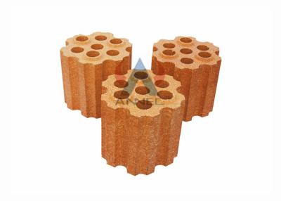 China Silica Checker Clay Refractory Brick Multistage Batching With Holes for sale