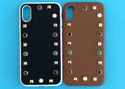 China TPU Rubber Cell Phone Silicone Cases , iPhone X Diamond Back Case for sale