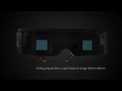 HMD Screen VR Glasses 1280*720 1.7W 4000mAh 3D Smart Video Glasses