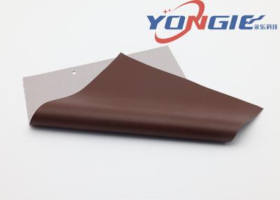 China Waterproof Abrasion Resistance Upholstery PVC Leather Brown Leatherette Fabric for sale