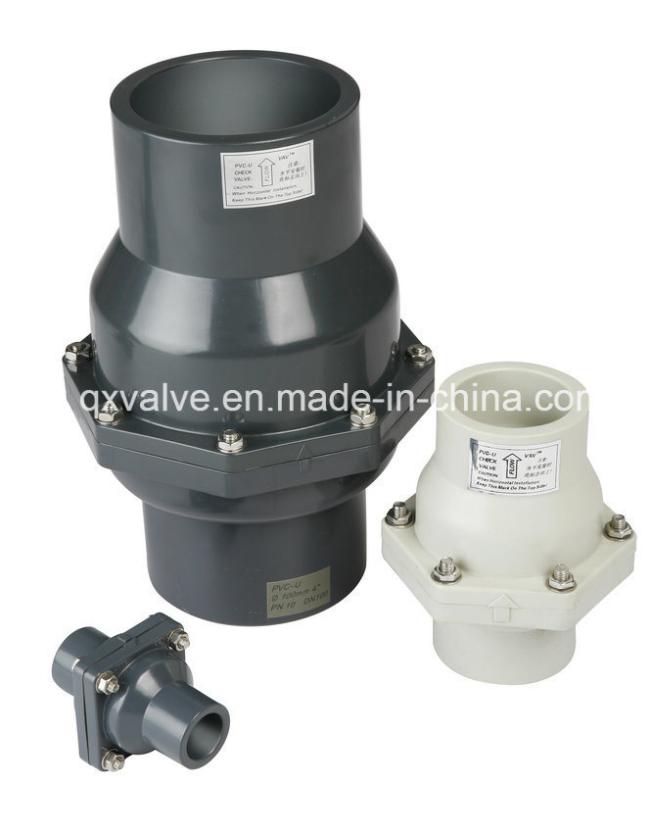 High Quality 3/4"-8" Socket Type Plastic PVC Check Valve