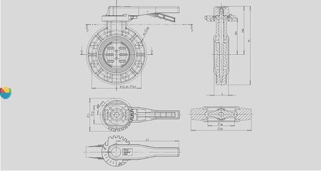 UPVC CPVC 6" 4" Inch PP Ball Valve Electric Plastic DIN ASTM JIS Butterfly Valve
