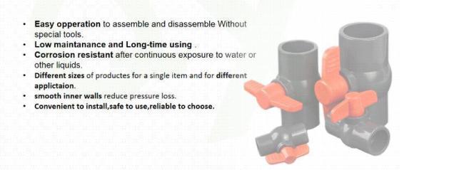 PVC Octagonal Female and Male Ball Valve with High Quality