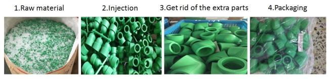 Heat Resistant PPR Tube Fitting for Hot Water Supply Reducing Elbow, Cross, Plug