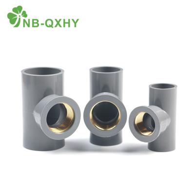 China DIN Standard PVC Elbow/Coupling/Tee Internal Brass Pipe Fitting for Water Supply Design for sale