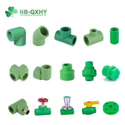 China NB-QXHY Plumbing Material PPR Pipe Tube Elbow Tee Fittings for Water Supply System for sale