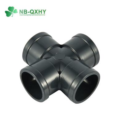 China Type Black PP Cross Tee for Agriculture Irrigation Pipe Fittings Made of 100% Material for sale