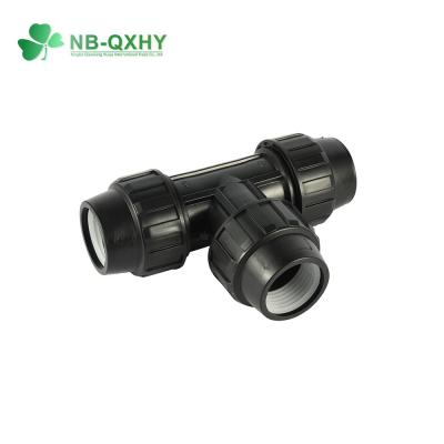 China Plastic Black Elbow Tee PP Fitting for Irrigation and Agriculture 16mm to 110mm 1/2