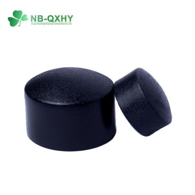 China SDR13.6 HDPE Butt Welding PE Pipe Fitting Plastic Cap End Cap for Gas Supply Needs for sale
