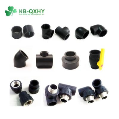China PE100 Butt Welded Socket Fusion HDPE Pipe Fitting for Gas Supply from Round Head Code for sale