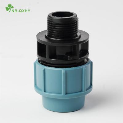 China PP Compression Fittings Male Adaptor for Irrigation Germany Standard Pn16 PP Plastic for sale