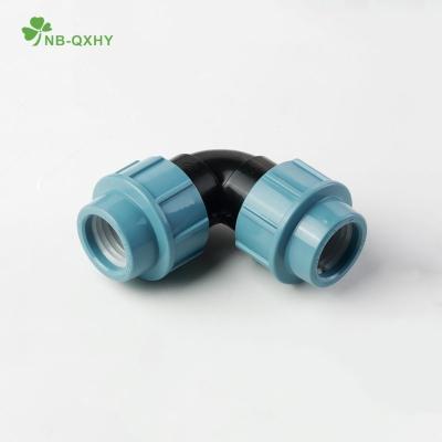 China Direct Connection PP Compression Fittings Elbow for Irrigation Germany Standard Pn16 for sale
