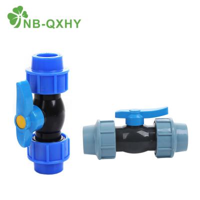 China PP/UPVC Compression Fitting Anti-Radiation Ball Valve for Water Pipe Detachable OEM for sale
