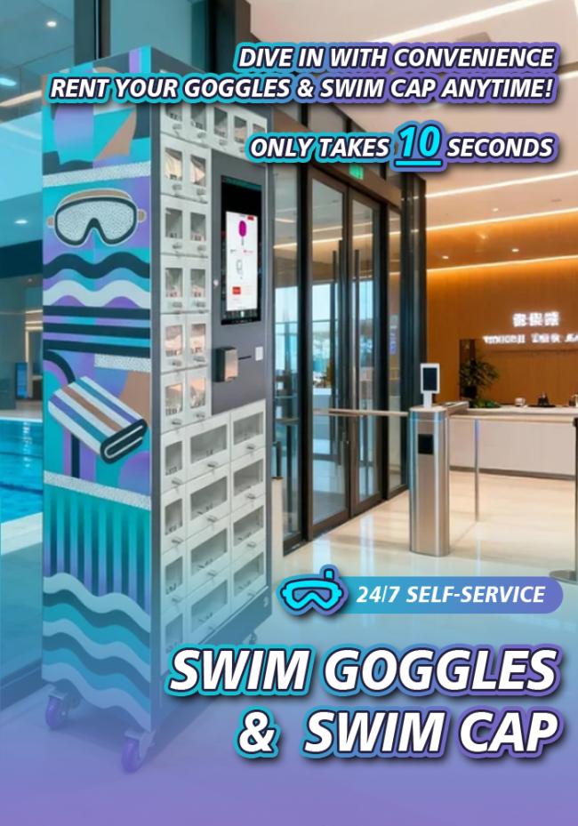 This locker vending machine is suitable for selling swim caps