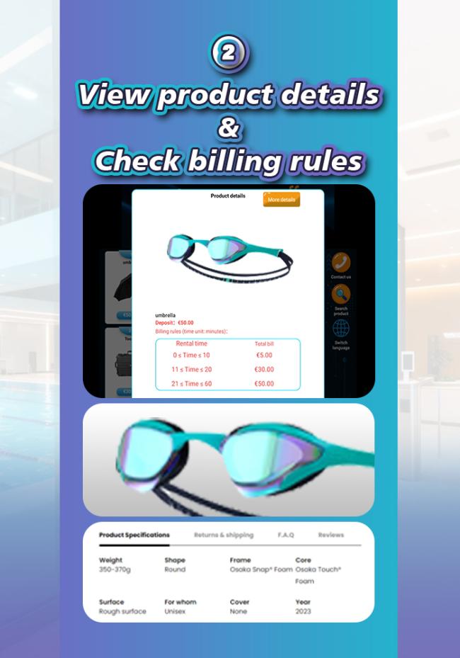 Customers can check the product detail on the screen