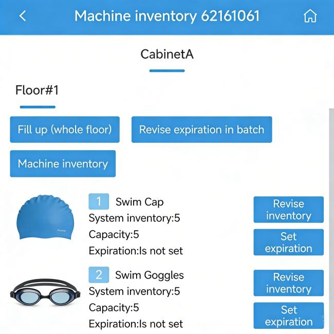 The operater can check the inventory remotely