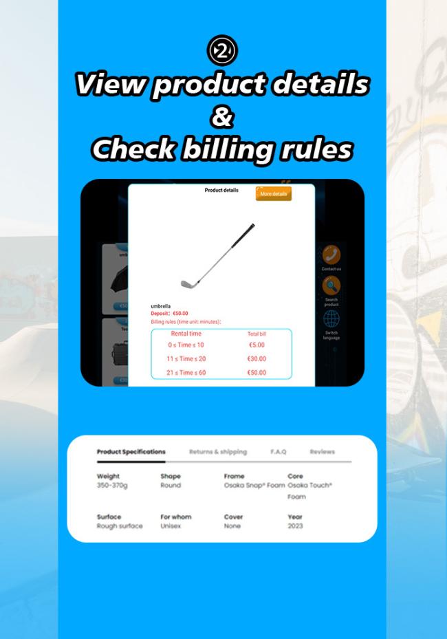 Secondly, view the product detail and check the rent rules.