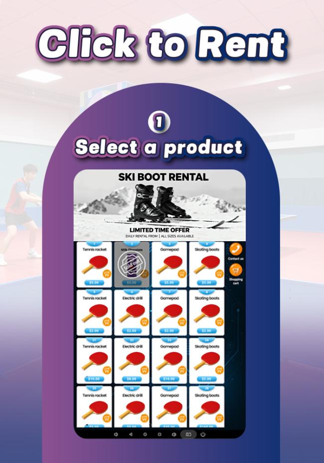 Firstly, click the screen to select a product.