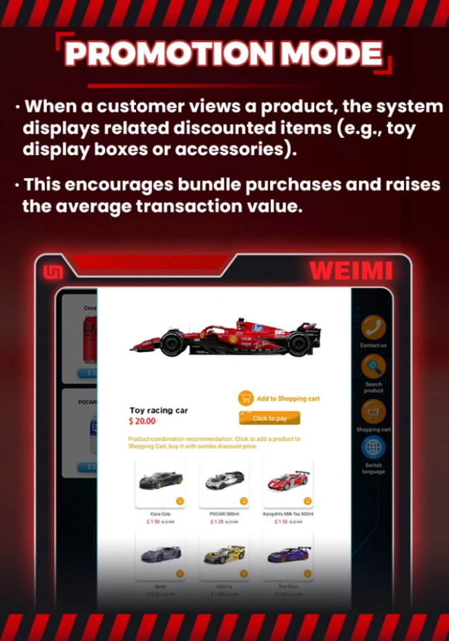 You can set a bundle sale to inspire customers to buy more on your toy vending machine.