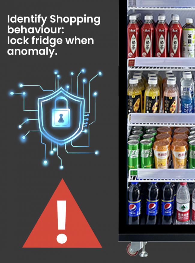 When customer finish their purchasing, the door will lock automatically.