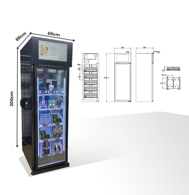 This is the dimension of smart fridge.